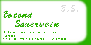 botond sauerwein business card